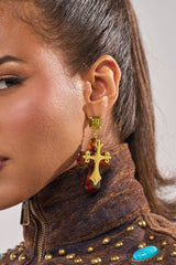 CROSS MY HEART EARRING