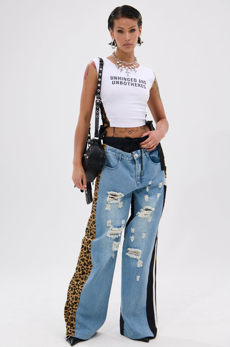 WILDIN' OUT DENIM TRACKPANTS