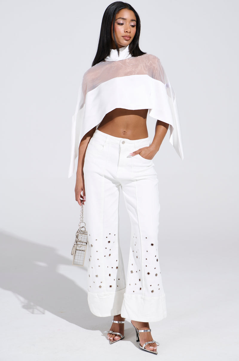 JULIA CROPPED WIDE LEG JEANS