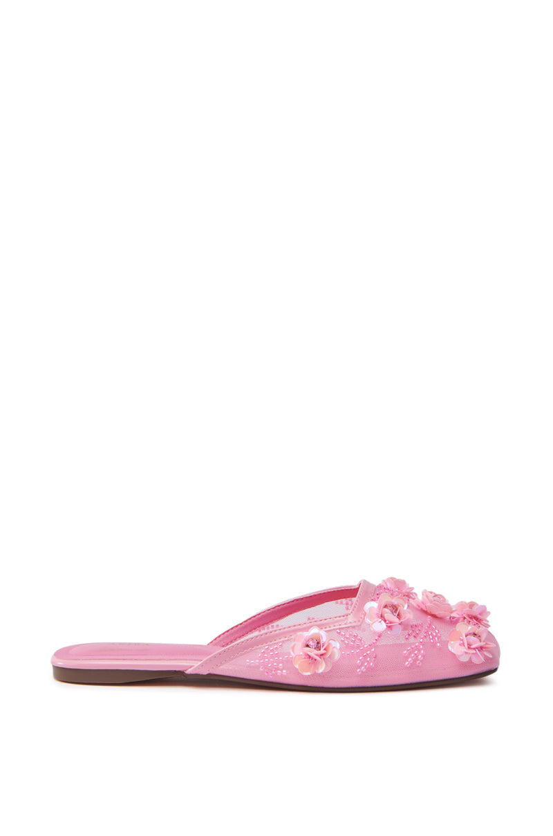 AZALEA WANG CHERINA PINK FLAT WITH EMBELLISHMENT