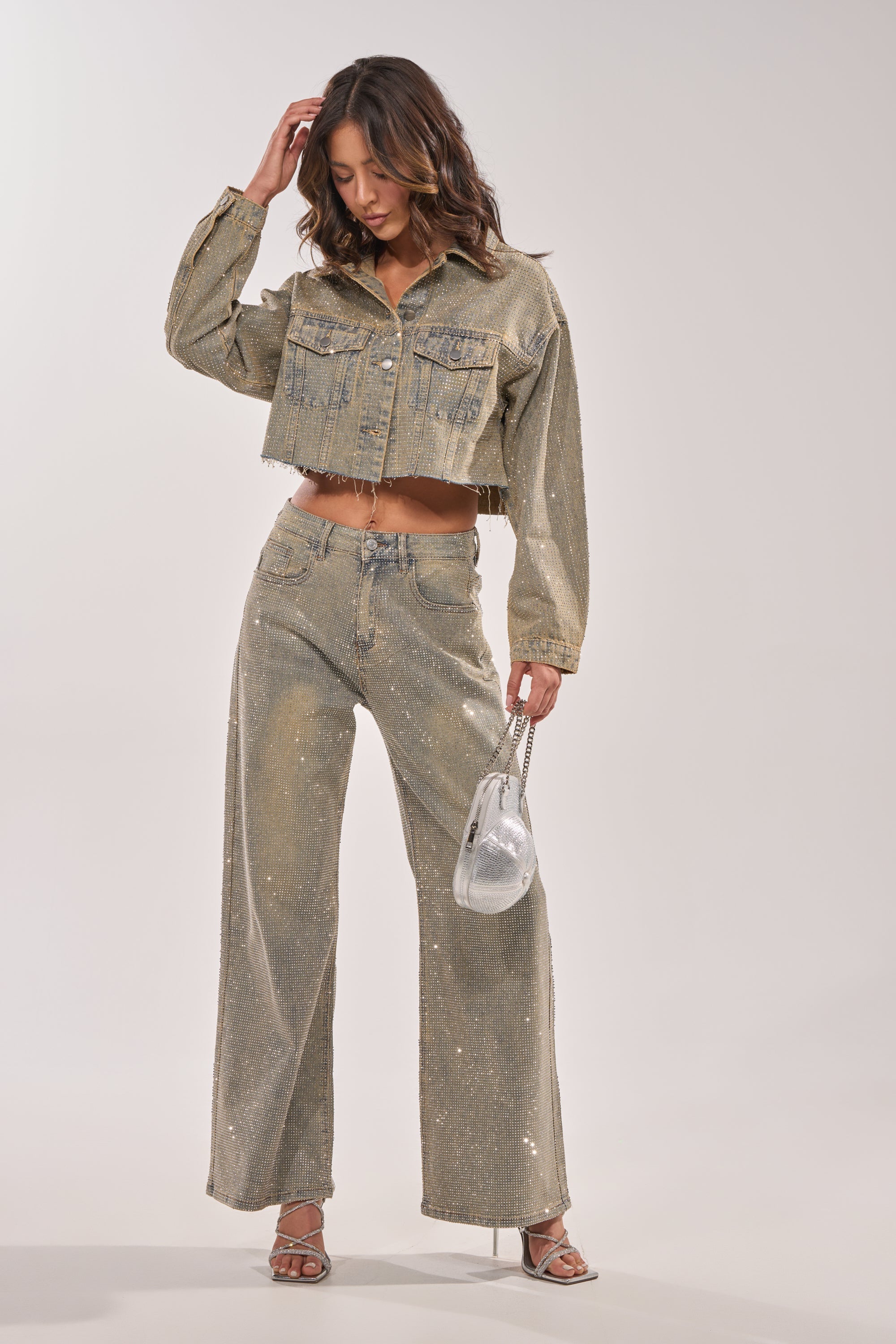 DEMI EMBELLISHED DENIM JACKET
