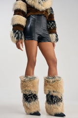 AZALEA WANG EKKO MULTI FUR STILETTO BOOT