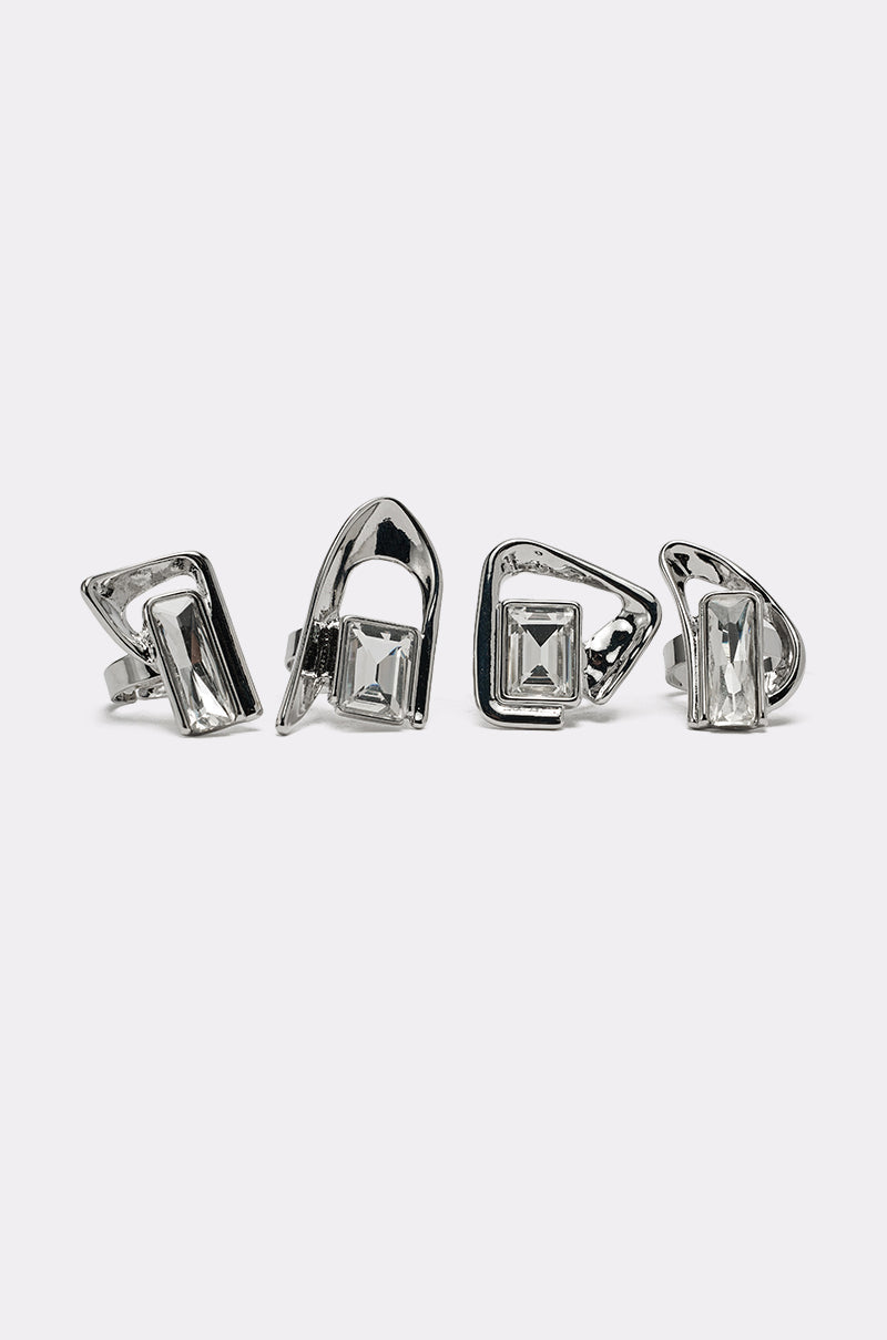 TRUDY SILVER RING SET