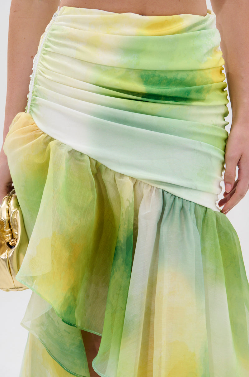 LIMONE CHIFFON MIDI SKIRT