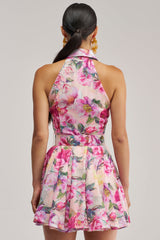 SHES A DIVA FLORAL MINI DRESS IN PINK MULTI