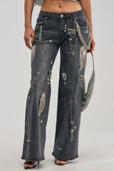 THE BEST ONE YET RELAXED FIT BLING DENIM JEANS