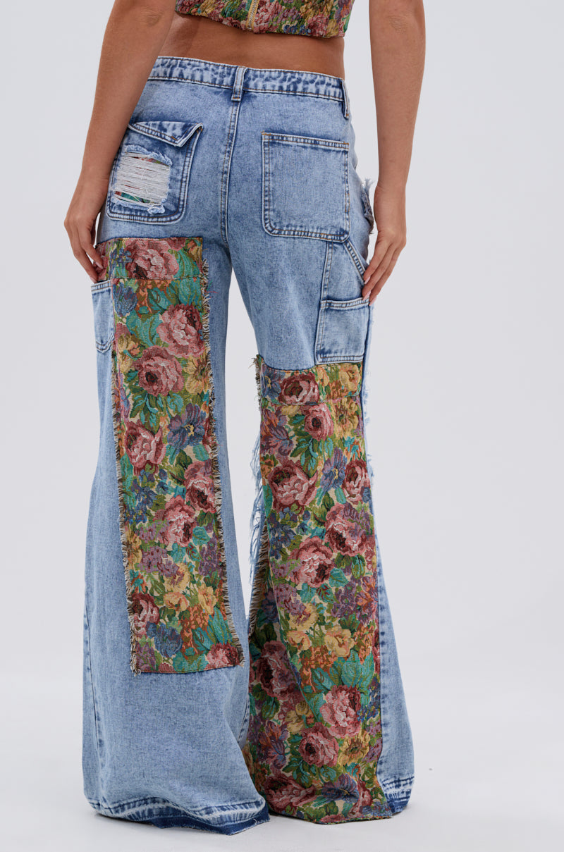 THOUGHT I KNEW YOU RELAXED DENIM WITH BROCADE
