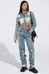 UP ALL NIGHT DENIM JACKET