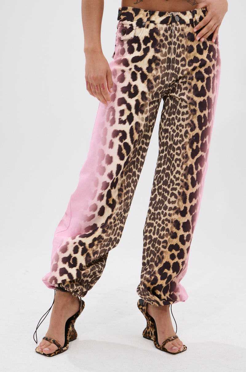 COCO LEOPARD PRINT DENIM