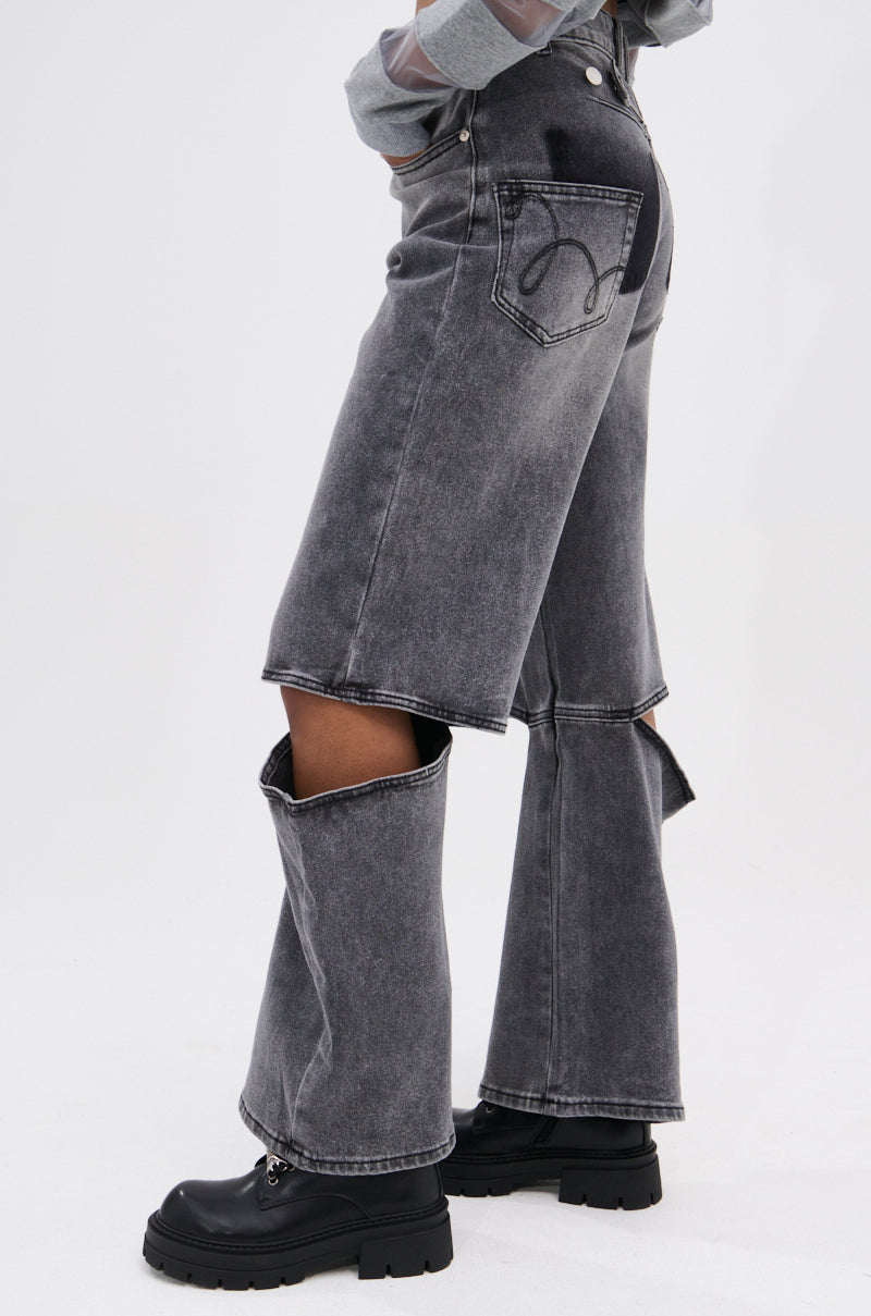 JACQUELINE CUTOUT DENIM PANTS