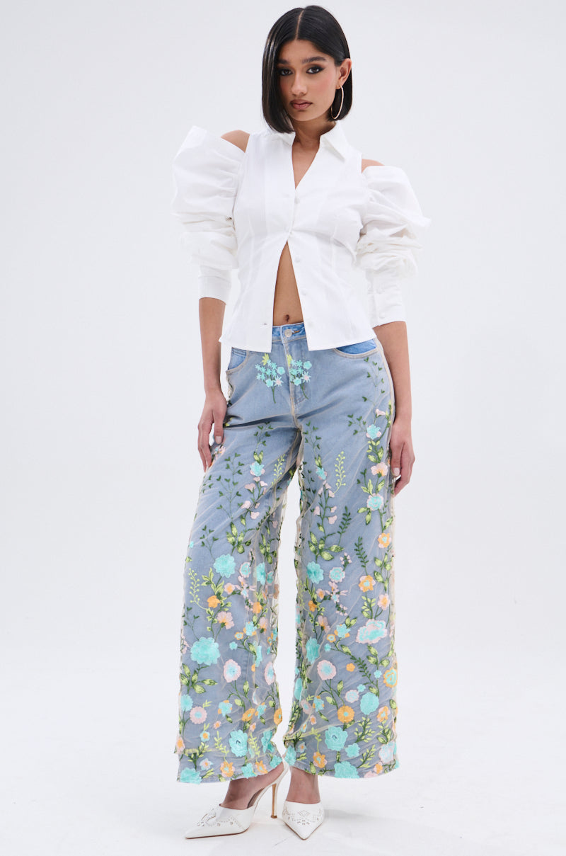 FLOWER POWER RELAXED DENIM