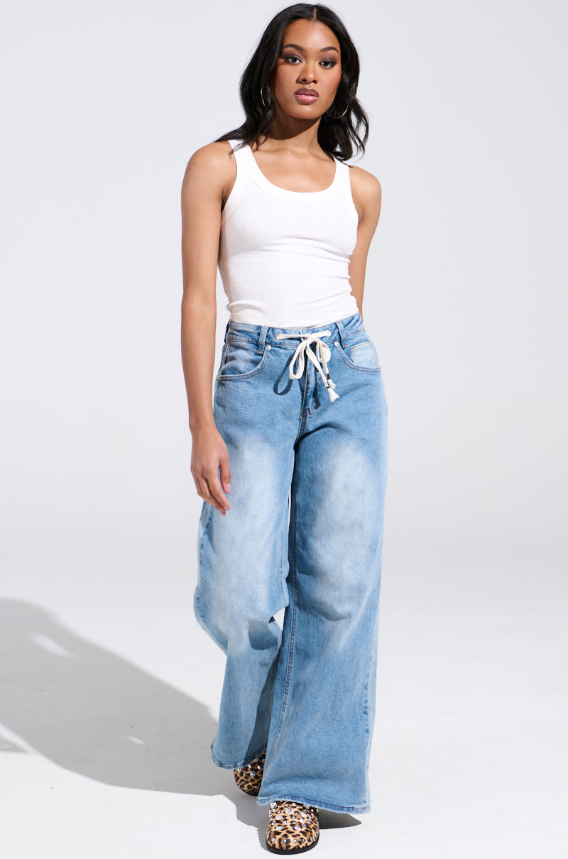 JUST LIKE THAT WIDE LEG DENIM PANT
