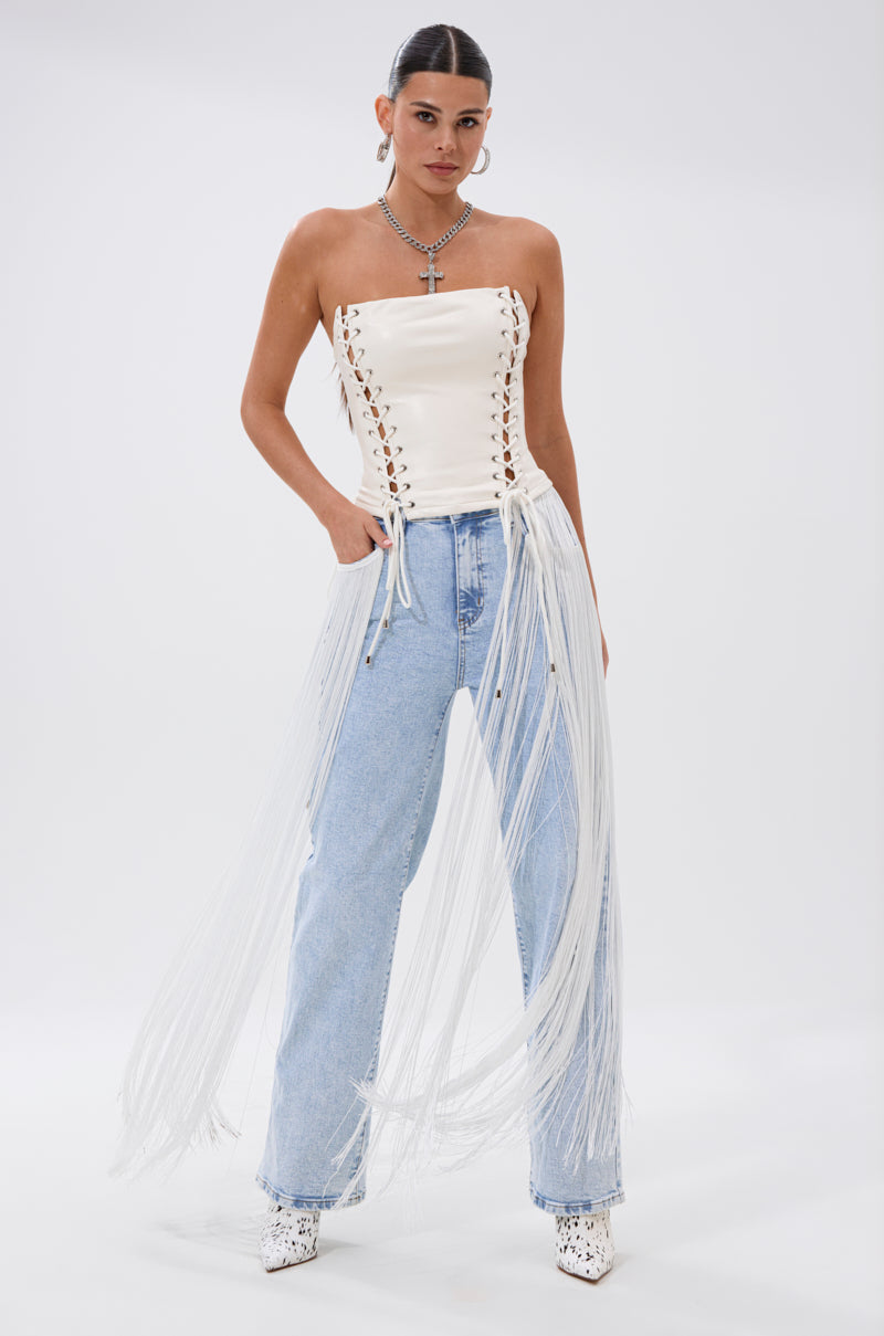 FLYING AWAY FRINGE DENIM
