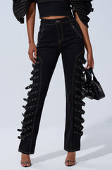BUCKLE UP SKINNY DENIM PANT