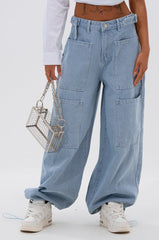 SUMMERTIME BLUES STRIPE WIDE LEG DENIM