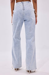 FEELING BLESSED LACE UP DENIM