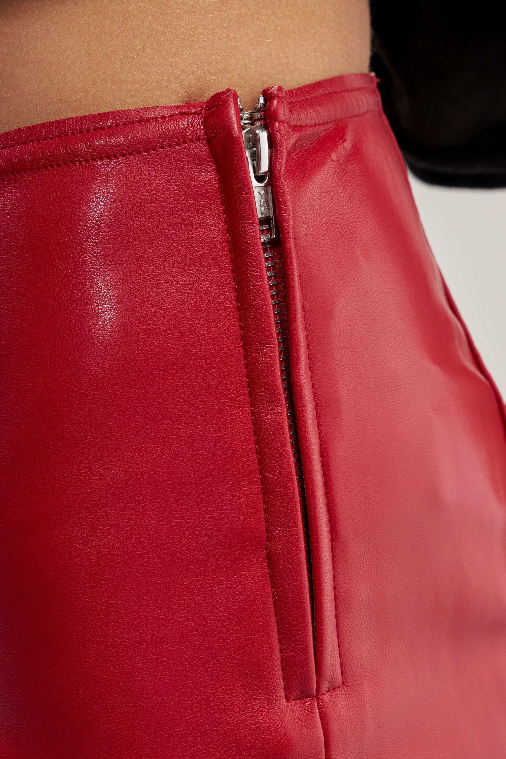 WON'T LET IT GO FAUX LEATHER SHORT IN RED