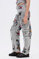ARBOREAL DENIM CARGO PANTS