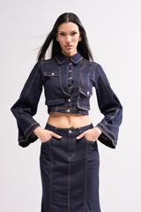 SHES GONE , DANCE ON DENIM BUTTON DOWN