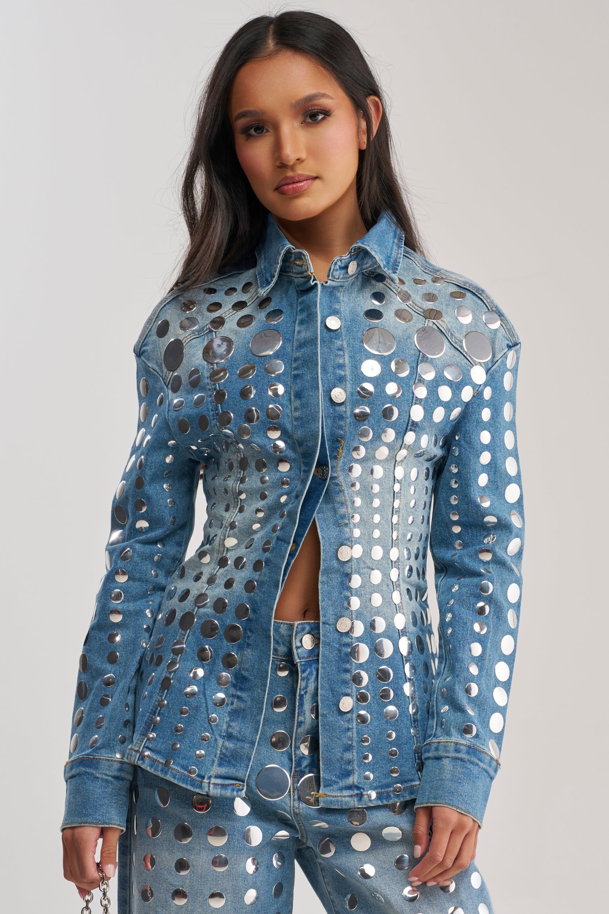 STUDS EVERYWHERE BUTTON DOWN