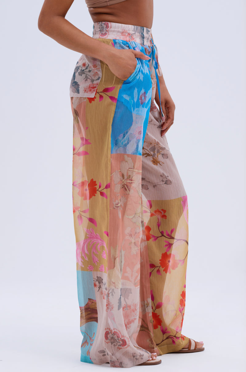 LILY CHIFFON WIDE LEG PANT