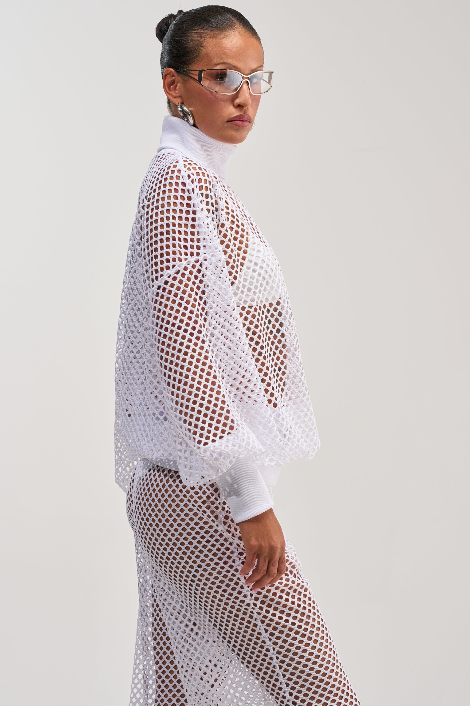 FEEL THE AIR NETTED LONG SLEEVE