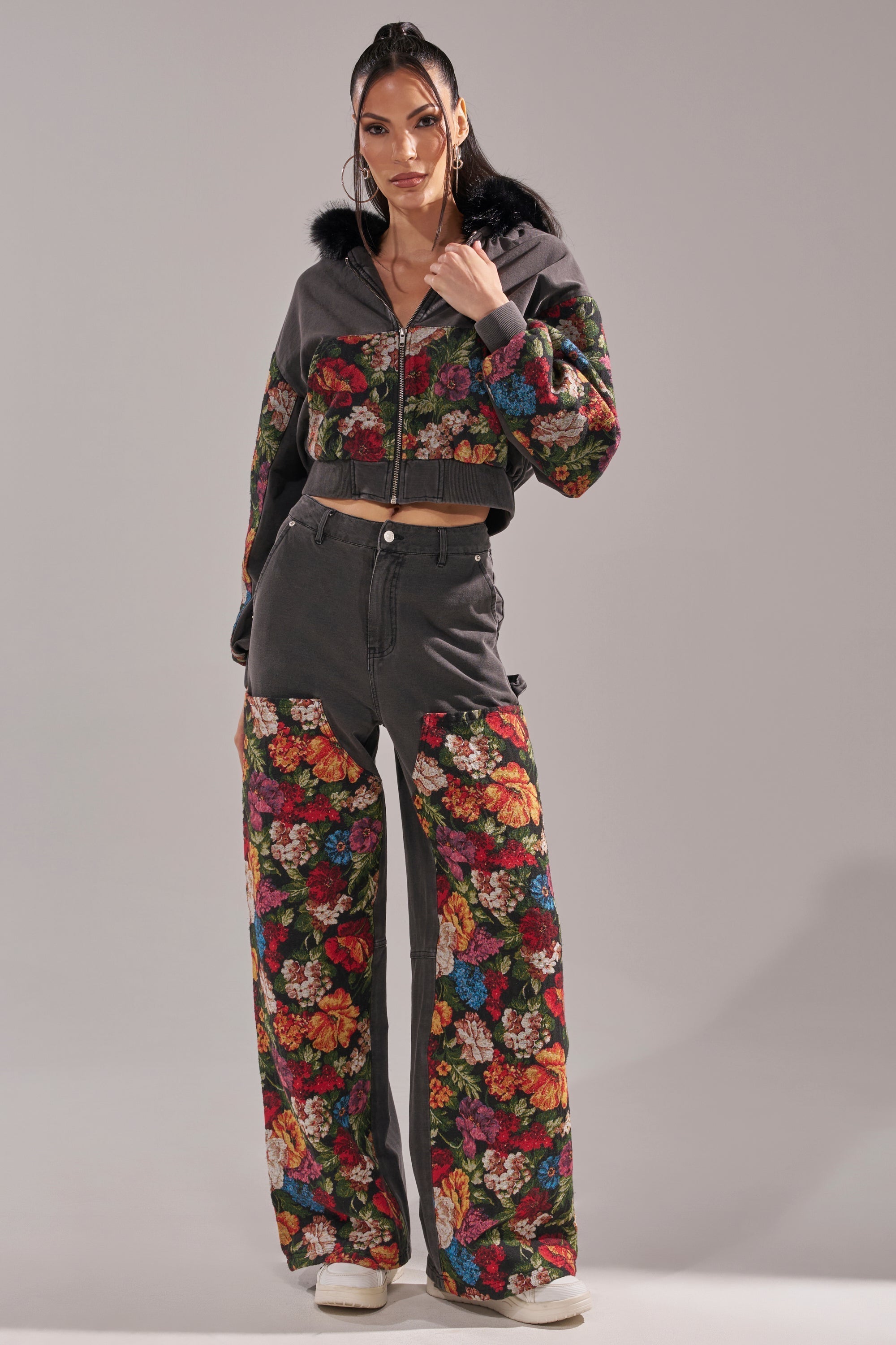TRY ME FLORAL DENIM