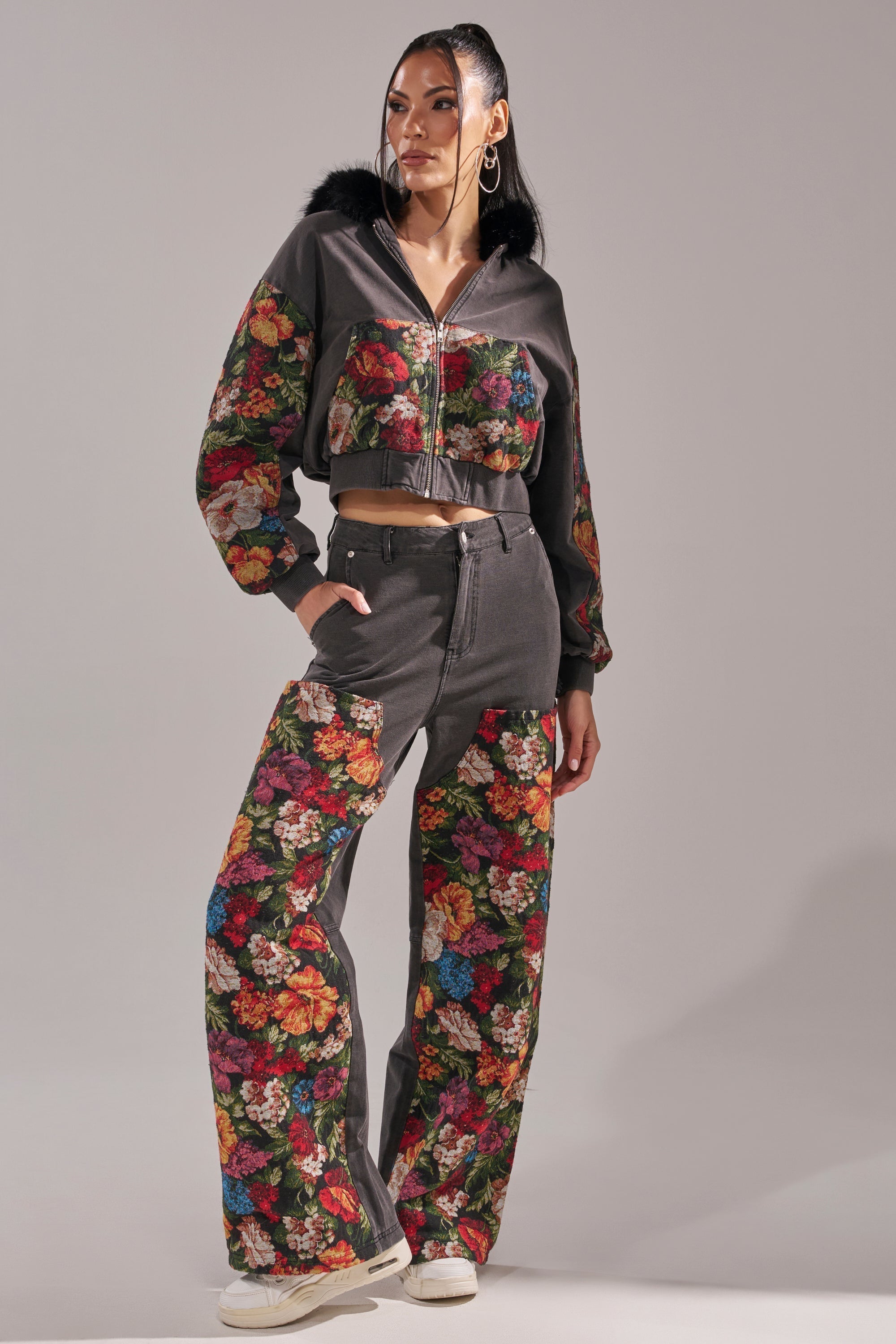 TRY ME FLORAL DENIM