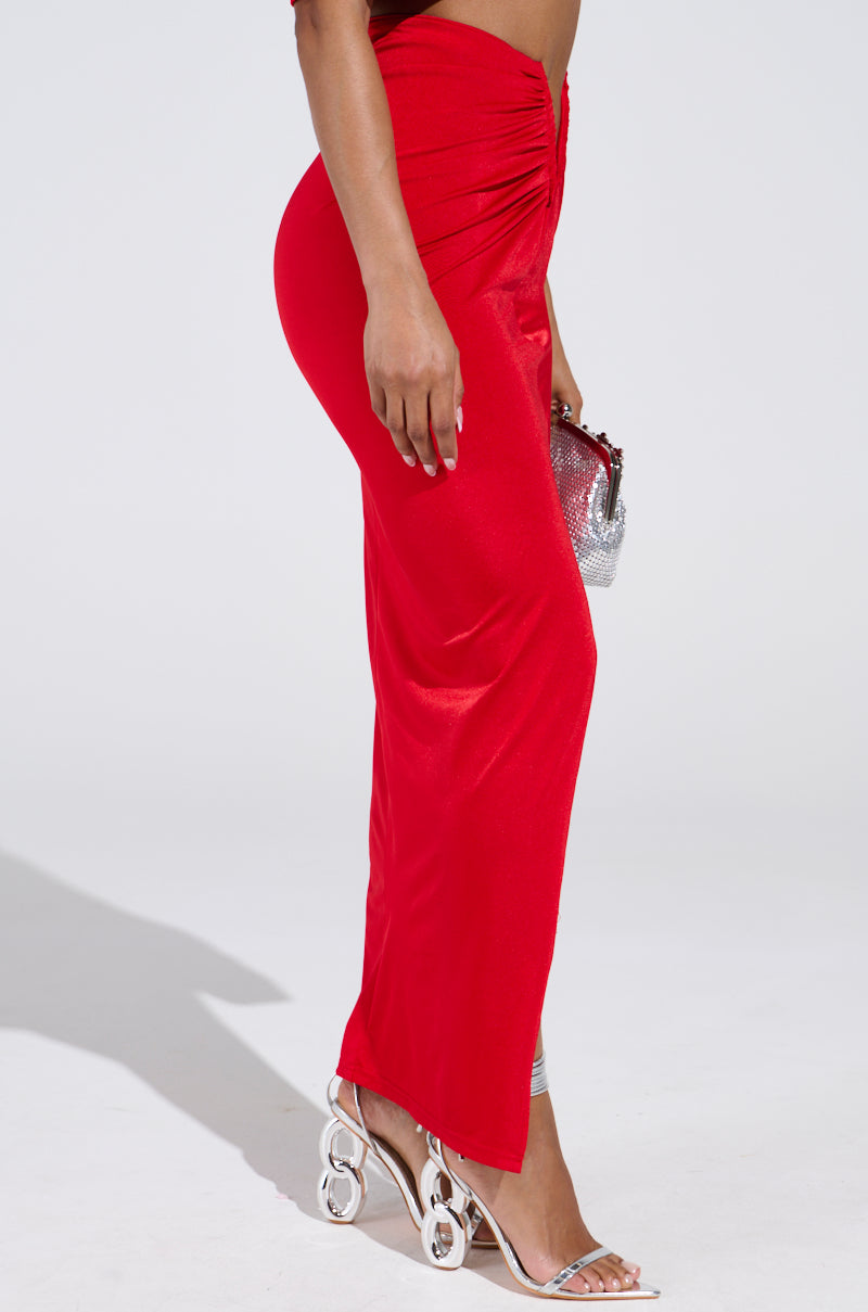DREAM CATCHER MAXI SKIRT IN RED