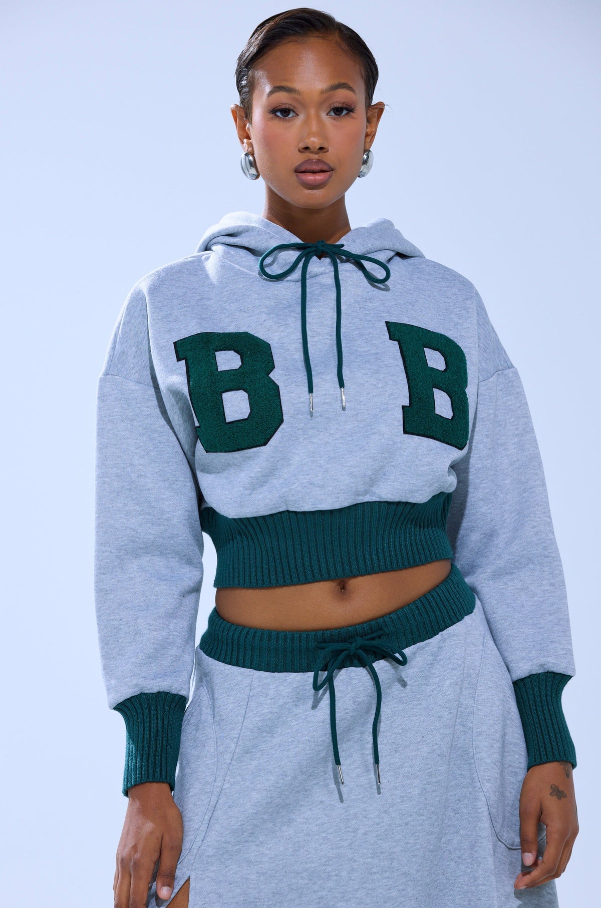 COLLEGIATE FRENCH TERRY HOODED SWEATSHIRT