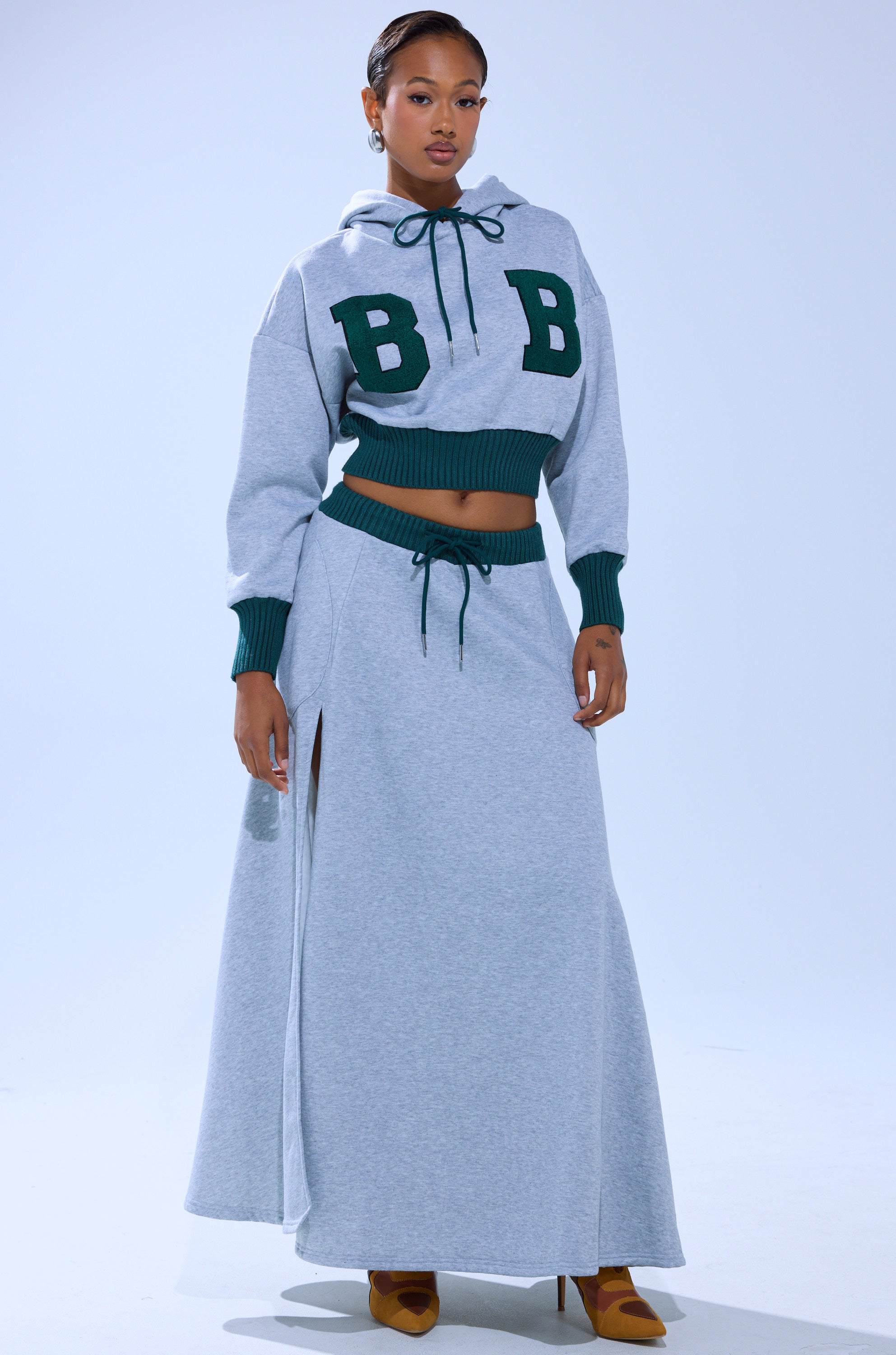 COLLEGIATE FRENCH TERRY HOODED SWEATSHIRT