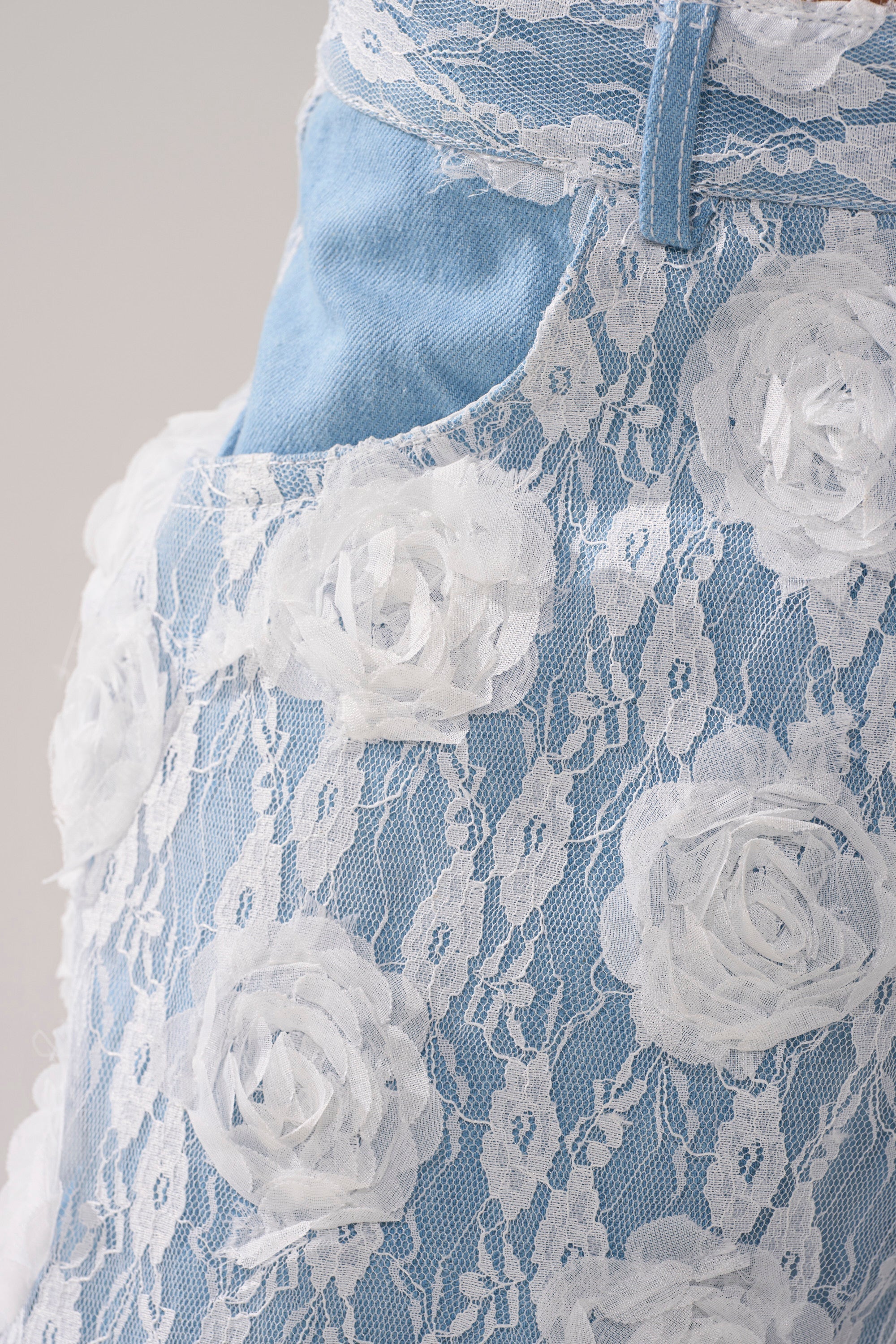 FOLLOW MY LEAD APPLIQUE WIDE LEG DENIM