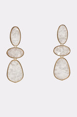 TRIPLE DROP EARRINGS IN WHITE