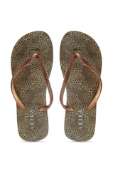 AKIRA LORETA LEOPARD THONG FLIP FLOP