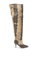 AZALEA WANG MOONREEL SNAKE THIGH HIGH BOOT