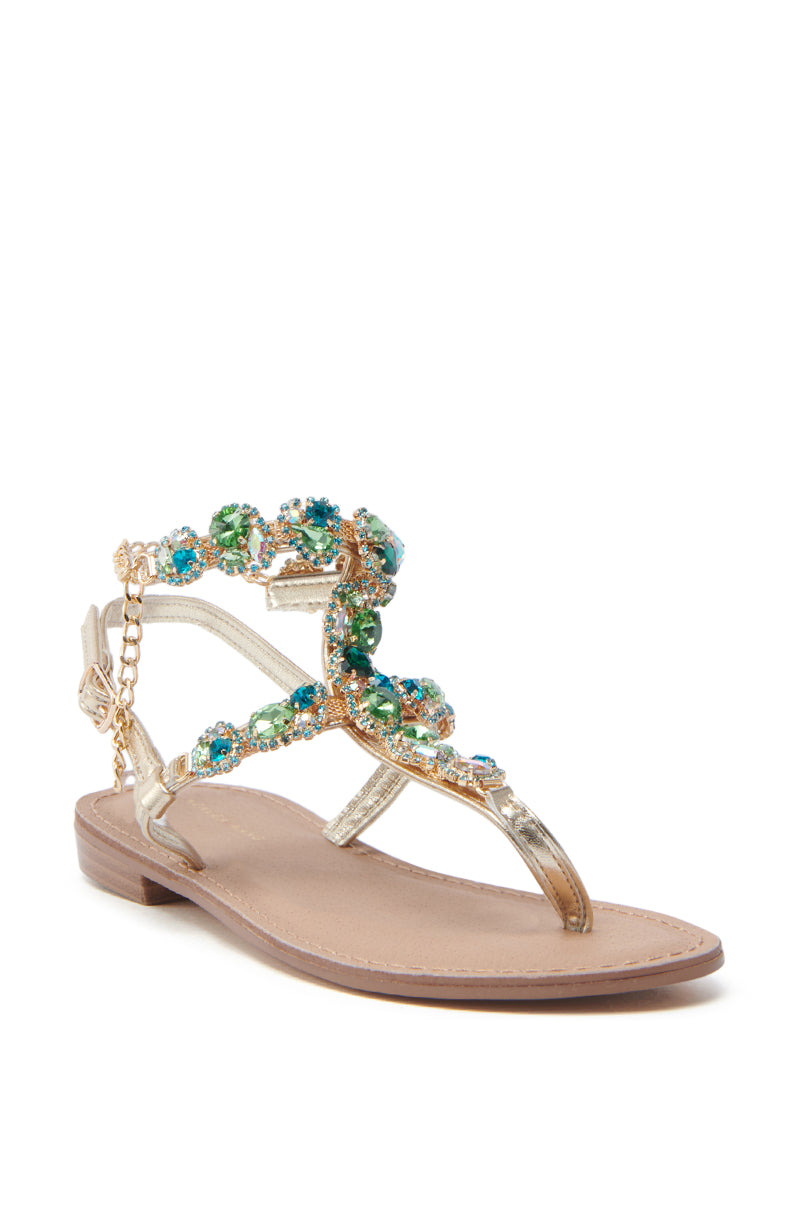 AKIRA OBELIA TAN FLAT SANDAL