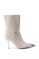 AZALEA WANG OUTERBANKS EMBELLISHED BOOTIE IN TAN
