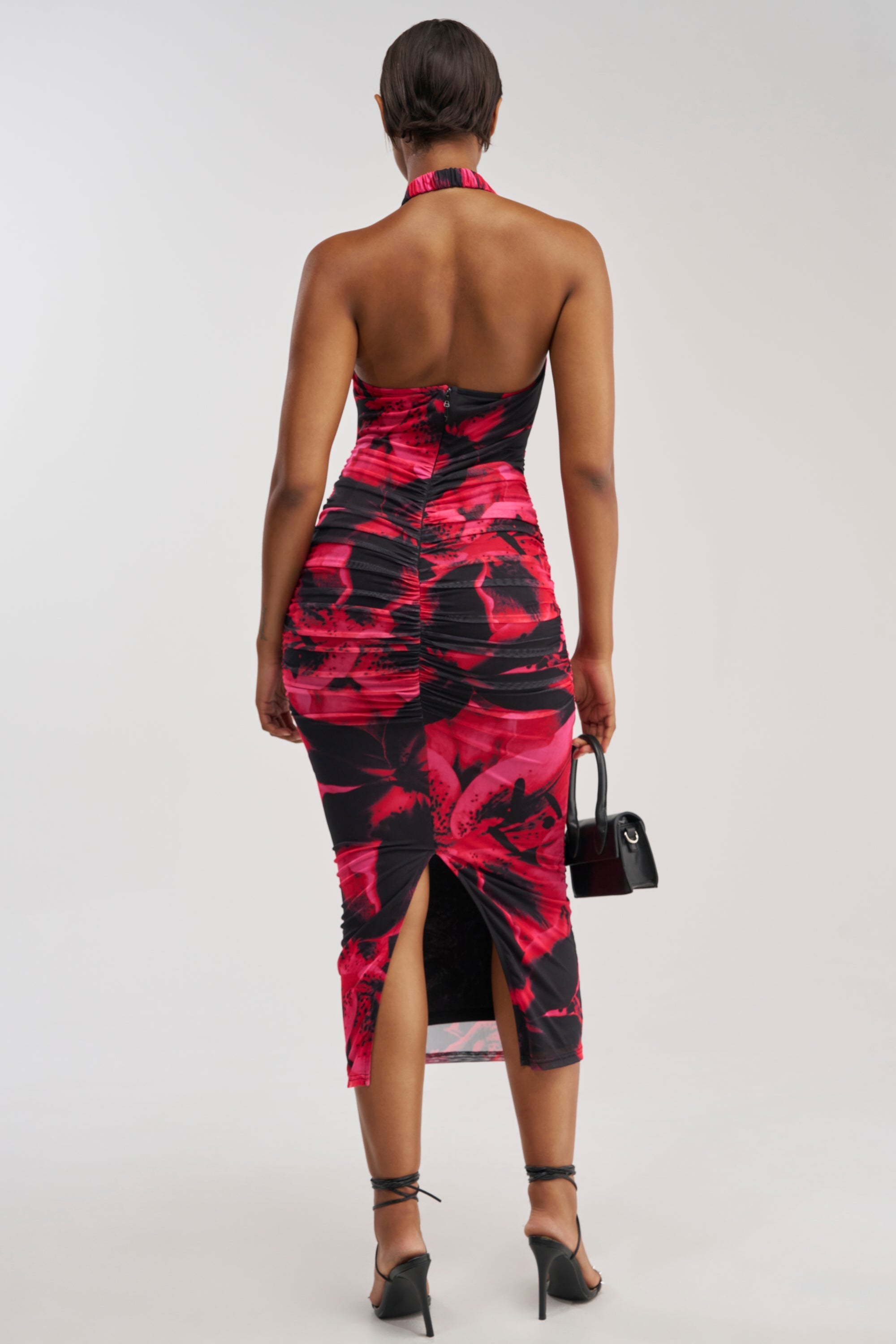 MAIN STAGE ABSTRACT MAXI DRESS IN BLACK MULTI