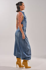 JETSETTER JUMPSUIT IN MEDIUM BLUE DENIM