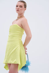 LET'S ESCAPE SATIN MINI DRESS