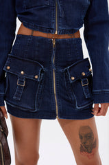 SOMETHING BETTER DENIM MINI SKIRT