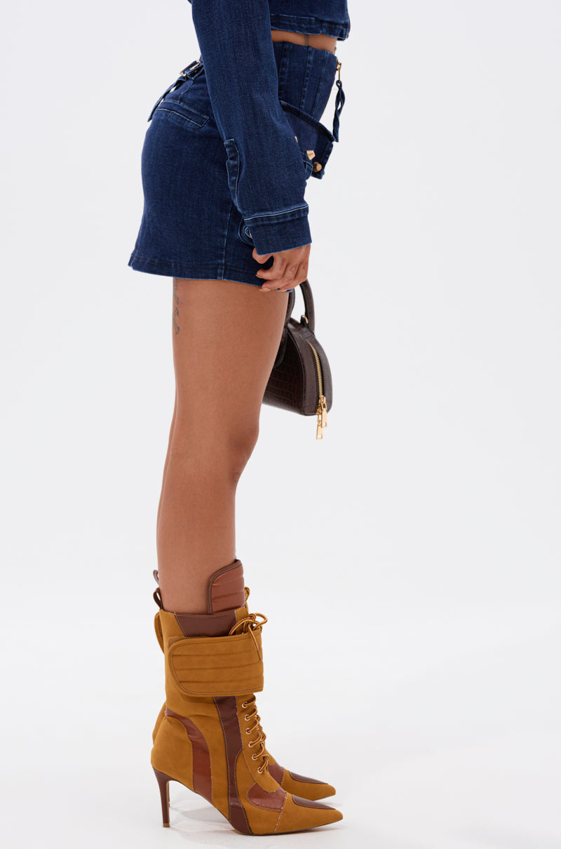 SOMETHING BETTER DENIM MINI SKIRT