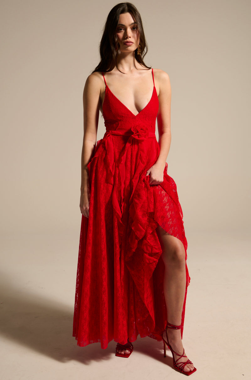 MISS AMERICANA RUFFLE DRESS AND NECKLACE SET