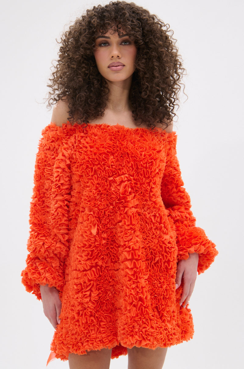 IN THE NAME OF FASHION RUFFLE MINI DRESS