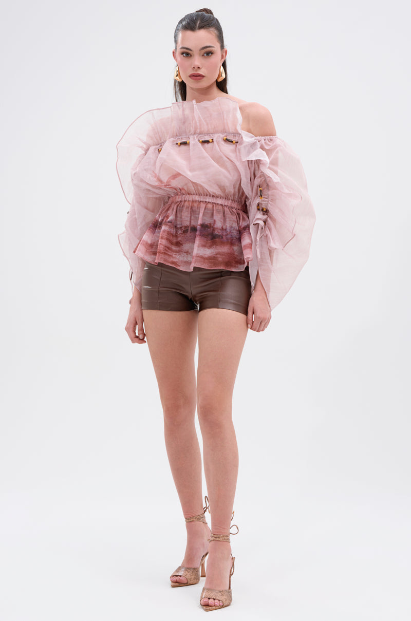 ANYWHERE BUT HERE BLOUSE