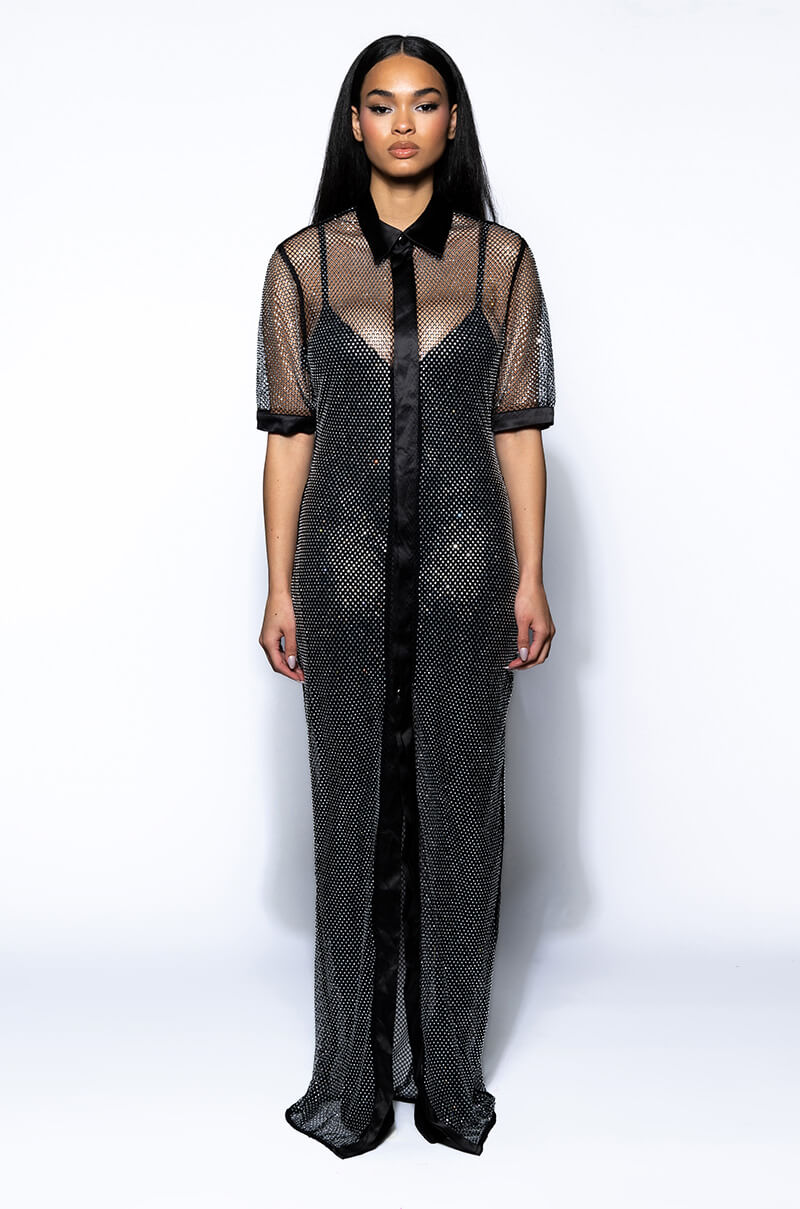 ALL EYES SPARKLE MAXI DRESS
