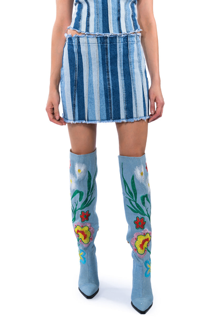 ALL THINGS DENIM MINI SKIRT