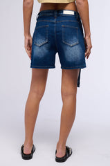 ALONE AGAIN DENIM CARGO SHORT