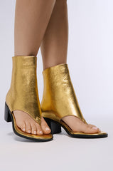 AZALEA WANG GRAYSON GOLD GLADIATOR SANDAL