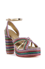 AZALEA WANG KINSLEE MULTI DIAMOND ROPE PLATFORM SANDAL